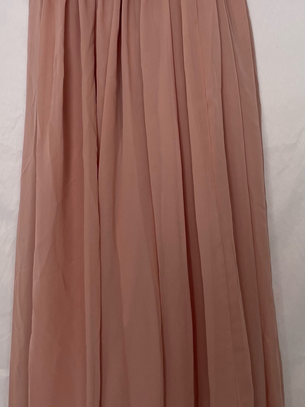 Source Unknown Pleated Chiffon Maxi Skirt in Dusty Rose